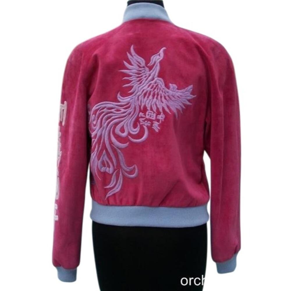 Donald Pliner Suede Leather Bomber Jacket Coat Embroidery New Lined NWT $1500
